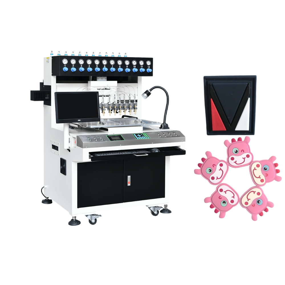 Happy face emoji soft pvc Keyring filling machine